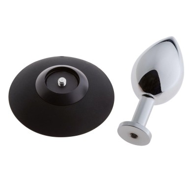 MALESATION Alu-Plug with suction cup large, chrome